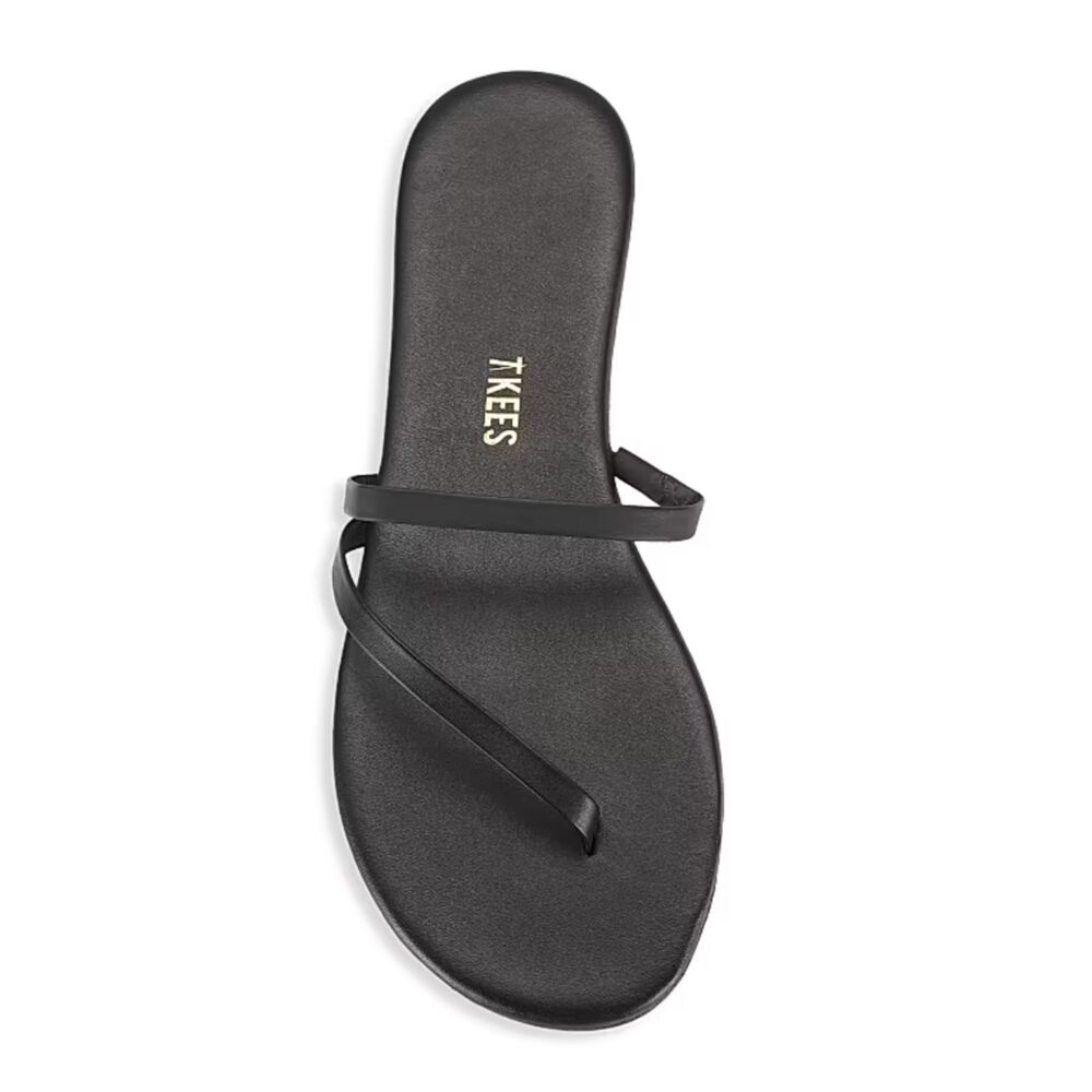Tkees Sarit Leather Sandals Black Size 7